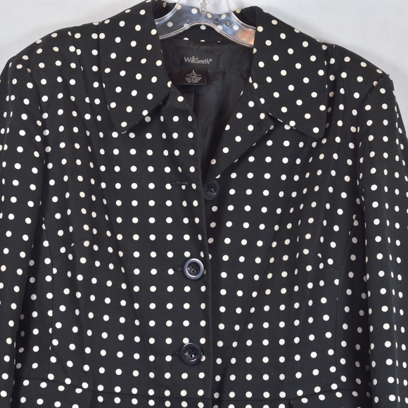 Polka Dot Overcoat SZ L Wili Smith - Picture 2 of 6